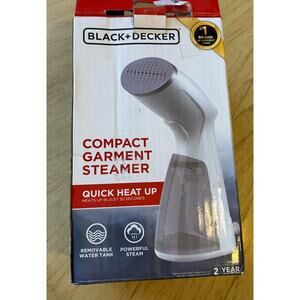 Black & Decker Garment Steamer Removable Water Tank Quick HeatUP Travel Friendly